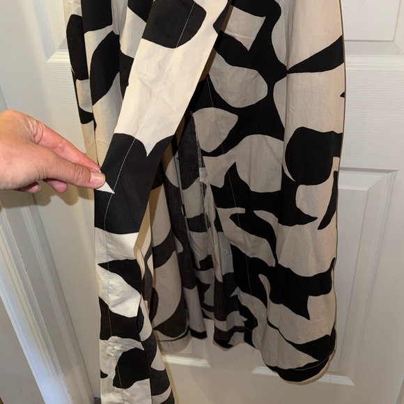 NWOT Abercrombie & Fitch One-Shoulder Abstract Maxi Dress -Black White - Size S - Picture 4 of 5
